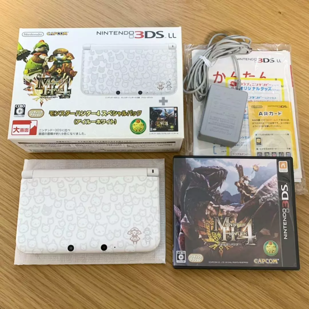 Nintendo 3DS LL Monster Hunter 4 Special Pack Airou White | eBay