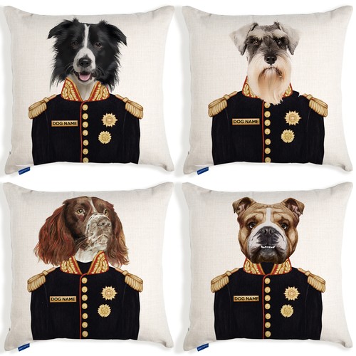 dog portrait cushions