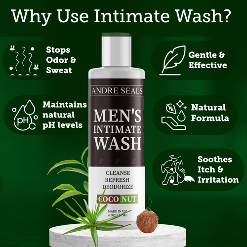 Herrenhygiene Intimwäsche - Beseitigt Gerüche, sauberes Gefühl, Ballwäsche für Männer 6oz - Bild 23 von 25