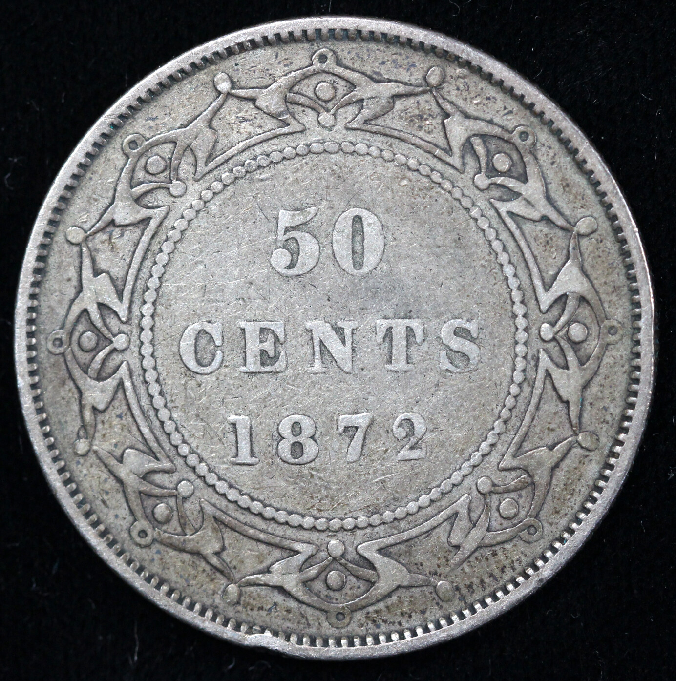 1872 50c Canada New Foundland Half Dollar Falak Tayyeb Platinum