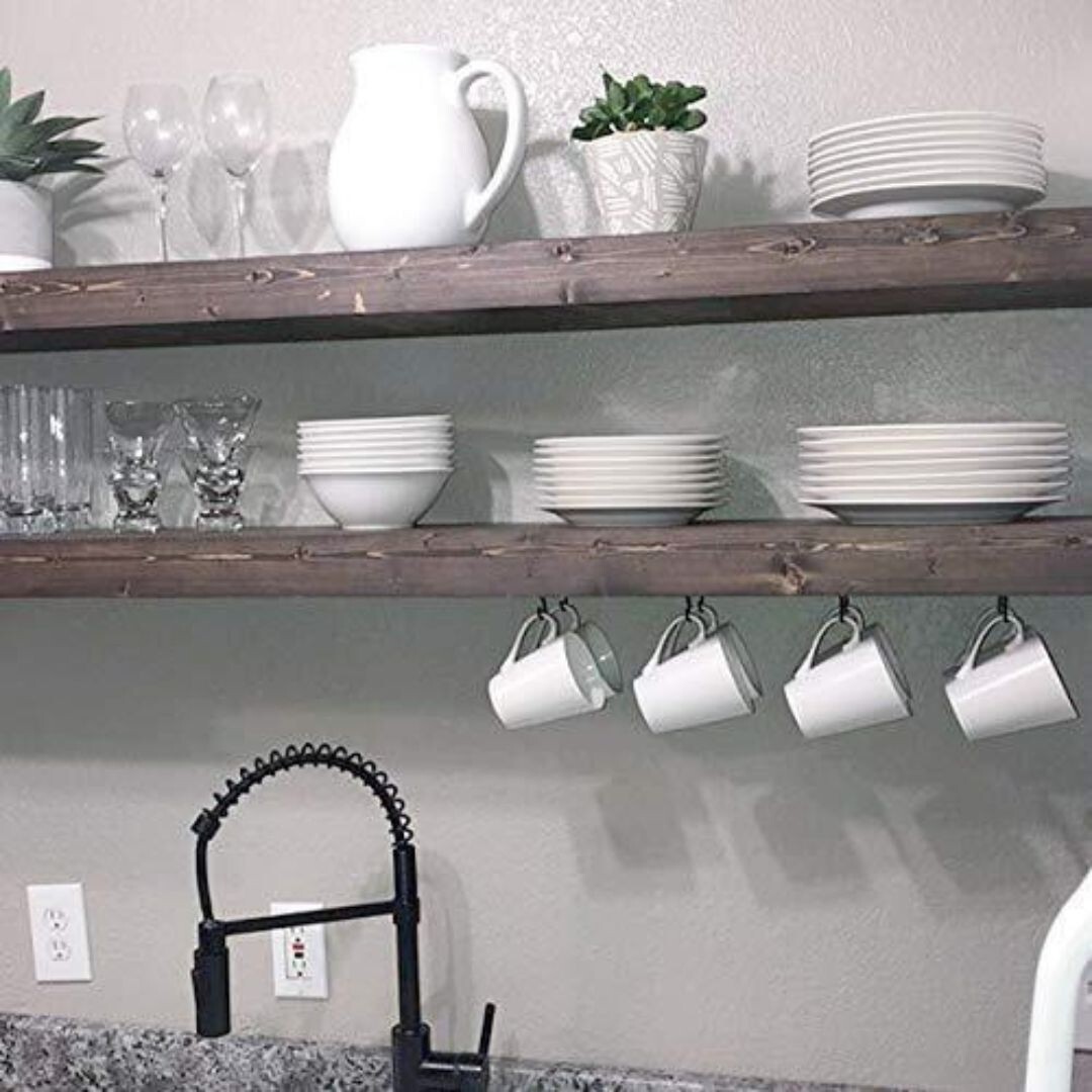 12 Pack Vinyl Coated Ceiling Hooks Screwin Mug Hooks MultiFunction