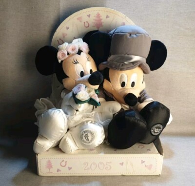 Mickey & Minnie Just Married Disney Store Exclusive 2005 Plüschtier Kuscheltier Box
