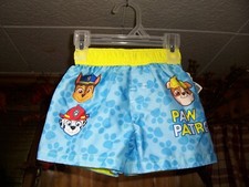 PAW PATROL BOYS INFANT SWIMMING TRUNKS SHORTS SIZE 6-9 MONTHS BLU UPF 50 SUMMER