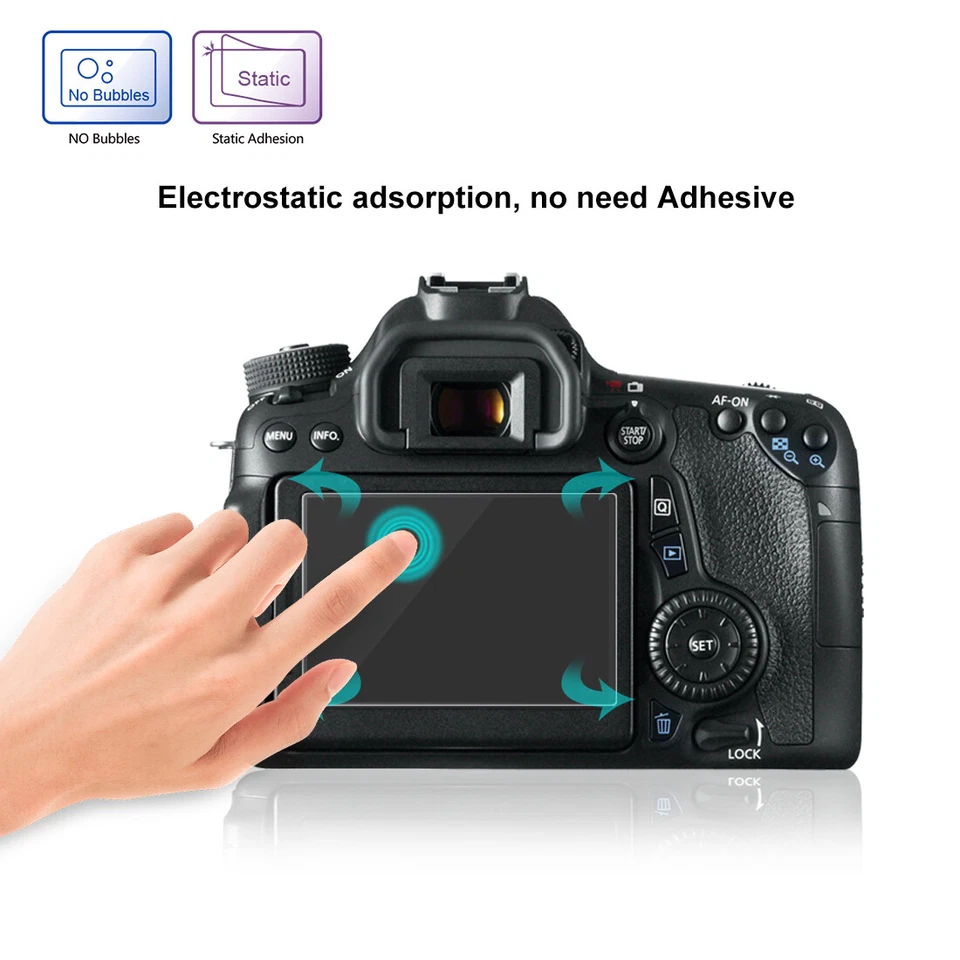 For Canon EOS 650D/70D/700D/750D/760D/80D Tempered Glass Screen Protector Film - Image 2 of 4