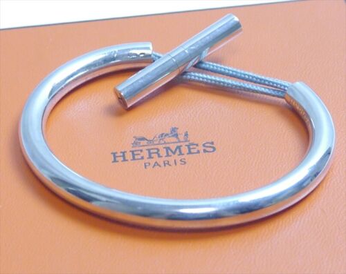 Authentic HERMES Bangle frigate Sterling Silver #2541