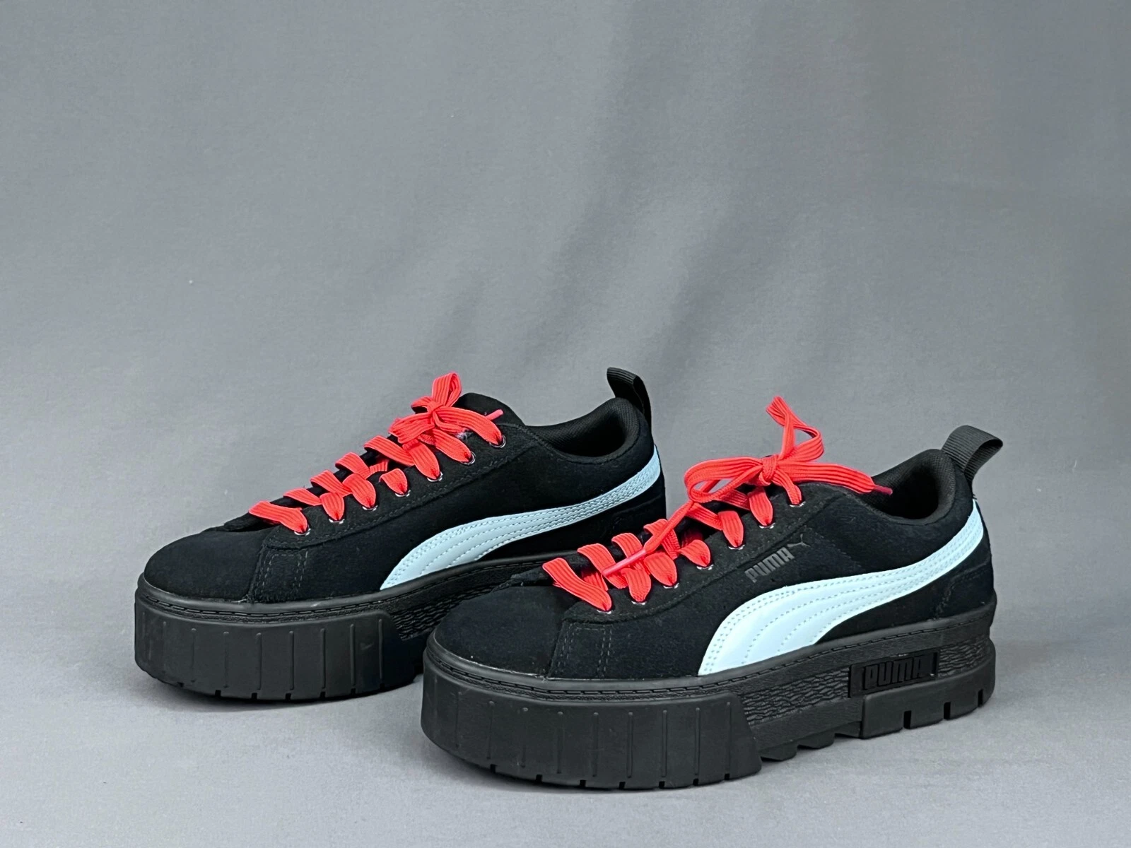 Scarpe sneakers Puma Lipa X Mayze scamosciate plateau donna nere TAGLIA 7 (9)