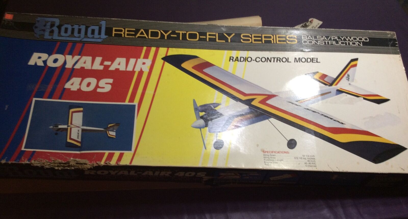 Royal Air 405 Balsa Wood R/C Flying Model Kit Large Scale Plane Lots of Parts!