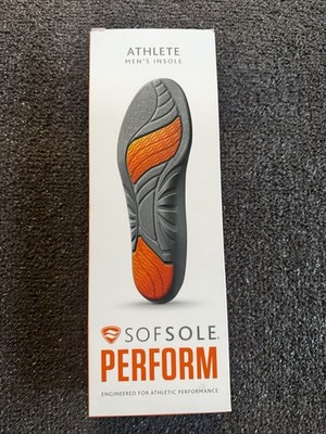 Sofsole Perform Athlete Men's Insole Size 7 - 8.5 One Pair - For All Arch Types