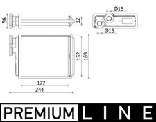 MAHLE WÄRMETAUSCHER HEIZUNGSKÜHLER passend für CITROËN C3 C4 DS3 DS DS | AH 277