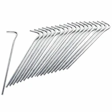20 Pieces Heavy Duty Galvanized Steel Tent Pegs, Camping Stakes, Tent Spikes