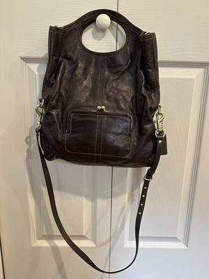 Coach Ergo H0873 Convertible Mahogany Leather Shoulder Messenger Crossbody Bag