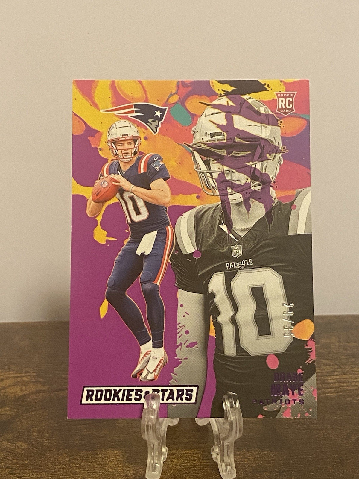 Drake Maye Panini Rookies & Stars Rookie Exclusive #REDME Purple