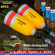 4PCS 2-7IN Fishing Float Rig Rattle Popping Cork Weighted Popping Floats Tackle 