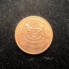 Singapore -- 1993 CE -- 1 cent -- 16mm