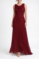 David's Bridal Gown Size 10 In Wine Red Sleeveless Evening Wedding Valentine's 