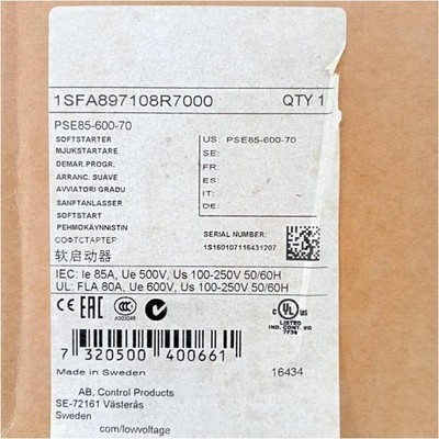  ABB PSE85-600-70 SOFTSTARTER ISFA897108R7000 New