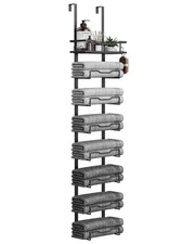 Hanging Towel Racks for Bathroom No Drill - Over The Door 8-Tier Bath Towel S...