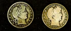 1903-o & 1906-d Barber head .900 silver half dollar coin pair