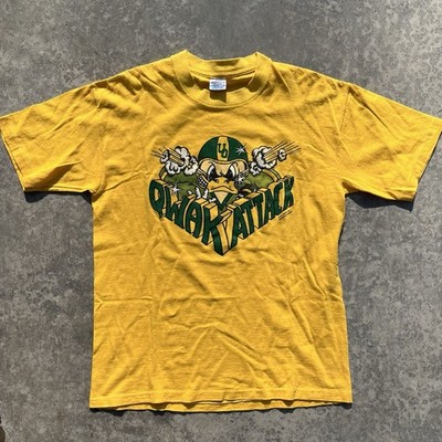 Vintage 80 s Oregon Ducks T Shirt Quak Attack Men s Large Belton University