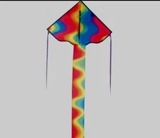 Kite Wavy Gradient Easy Flyer Single Line Kite With Winder & String PR 44239