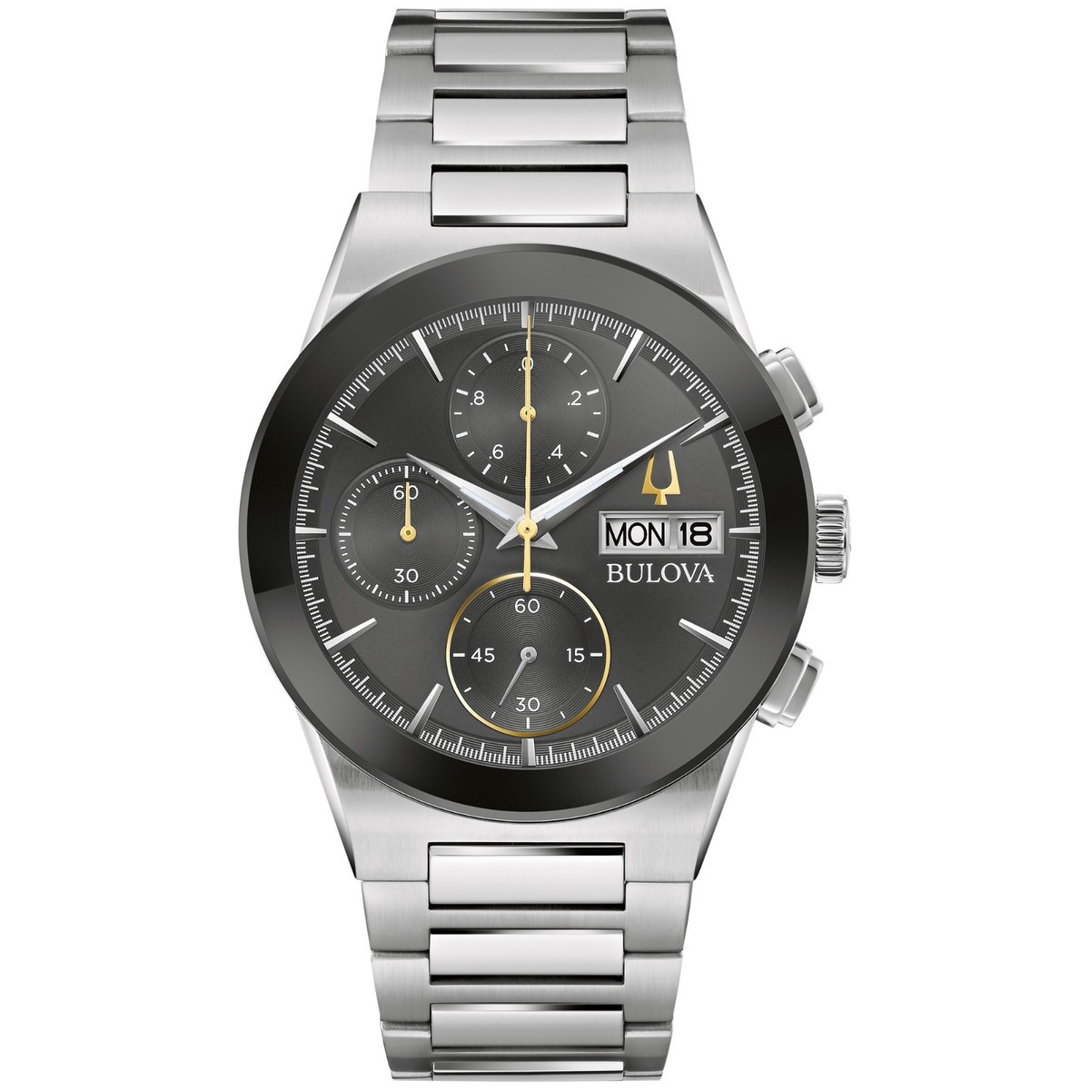 Bulova Men's Millennia Chronograph Day Date Quartz Silver Watch