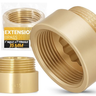 Messing Verlängerung 1 IG/AG Gewindefitting 15 mm Verschraubung Schraubfitting