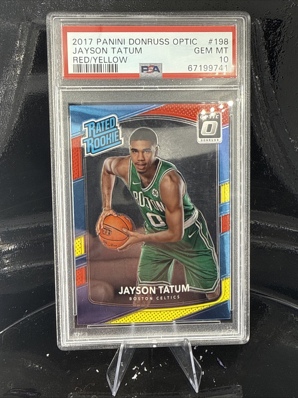 2017 Panini Donruss Optic Jayson Tatum #198 Red Yellow PSA 10