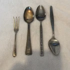 Blossom Time International Sterling Silver Lemon Fork + Various Spoons