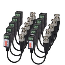 Video Balun Connectors 8 Pairs Cat5 HD Mini CCTV BNC Passive Video Balun Tran...