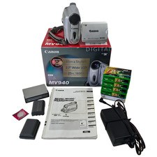 Canon MV940 Digital Video Camcorder w/ 2 Batteries, 5 New Tapes, Manual  Box