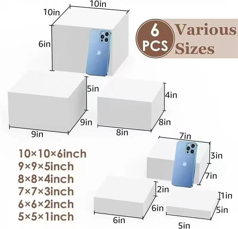 5-10in Buffet Riser Acrylic Hollow Cube Display Nesting Risers for Candy Food - image 2 of 4