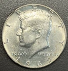 1969 D Kennedy Half Dollar / 40% Silver US Coin / 50 Cent Piece