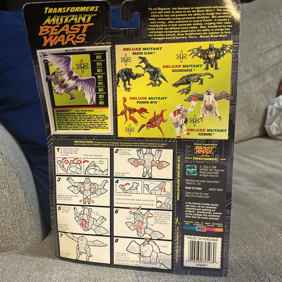 Hasbro 1999 Transformers Mutant Beast Wars Deluxe Icebird MOC Owl Polar bear - Image 4 of 4