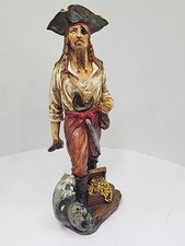 Capitano pirata, statuina in resina, statuetta vintage, altezza 12 pollici (loro nautico