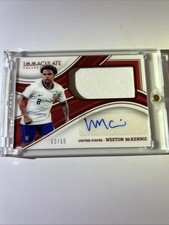 2023 Panini Immaculate Soccer Weston McKinnie Patch Auto 10/15 USMNT