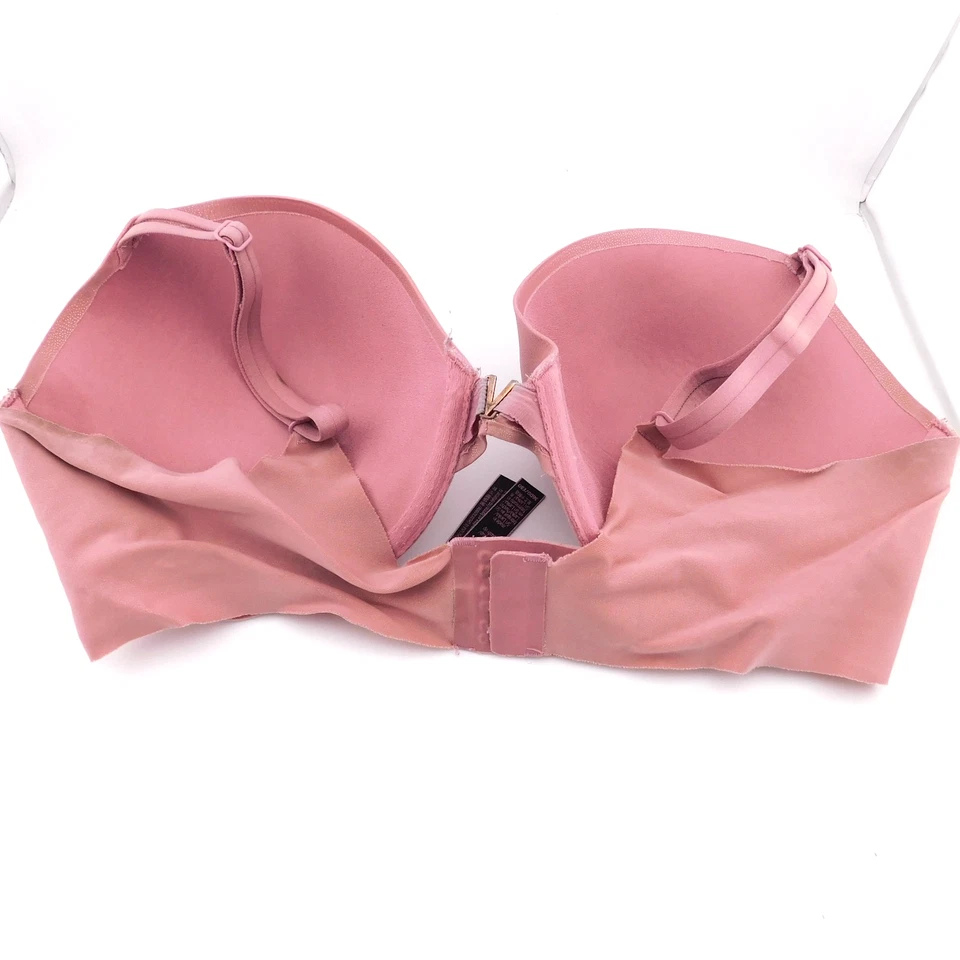 Victoria's Secret Sujetador 36DD T Camisa Push Up Cobertura Completa Metálico Dorado Brillo Foto 2 de 4