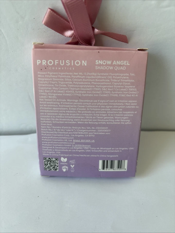 Profusion Cosmetics Snow Angel 4 Shadow Quad NEW - Image 2 of 4