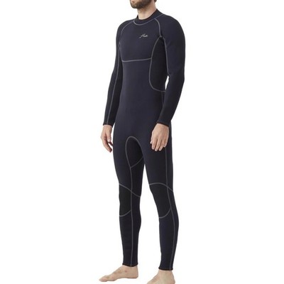 Hevto Men Wetsuit 3/2mm Neoprene BackZip Full BodyScuba Diving Surfing XLS Black