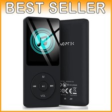 AGPTEK A02S 16GB MP3 Player, 70 Hrs Playback, Black