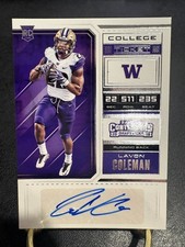 2018 Panini Contenders LAVON COLEMAN College Ticket Autograph Washington Auto RC