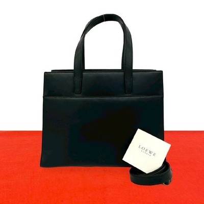 Excellent Condition LOEWE Loewe Anagram Logo Nappa Leather  Leather 2way Hand