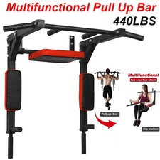Pull Up Bar Wall Mounted Chin Up H-Duty Power Tower Dip Station Multifunctional