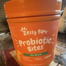 Zesty Paws Gut Health Probiotic Bites Soft Chews Supplement for Dogs, 250 Count