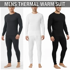 Mens Long Johns Thermal Set Long Sleeve Top Bottom Warm Underwear Baselayer Lot