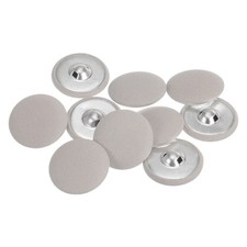 10pcs Fabric Cloth Covered Button 30mm Metal Round Sewing Buttons Beige