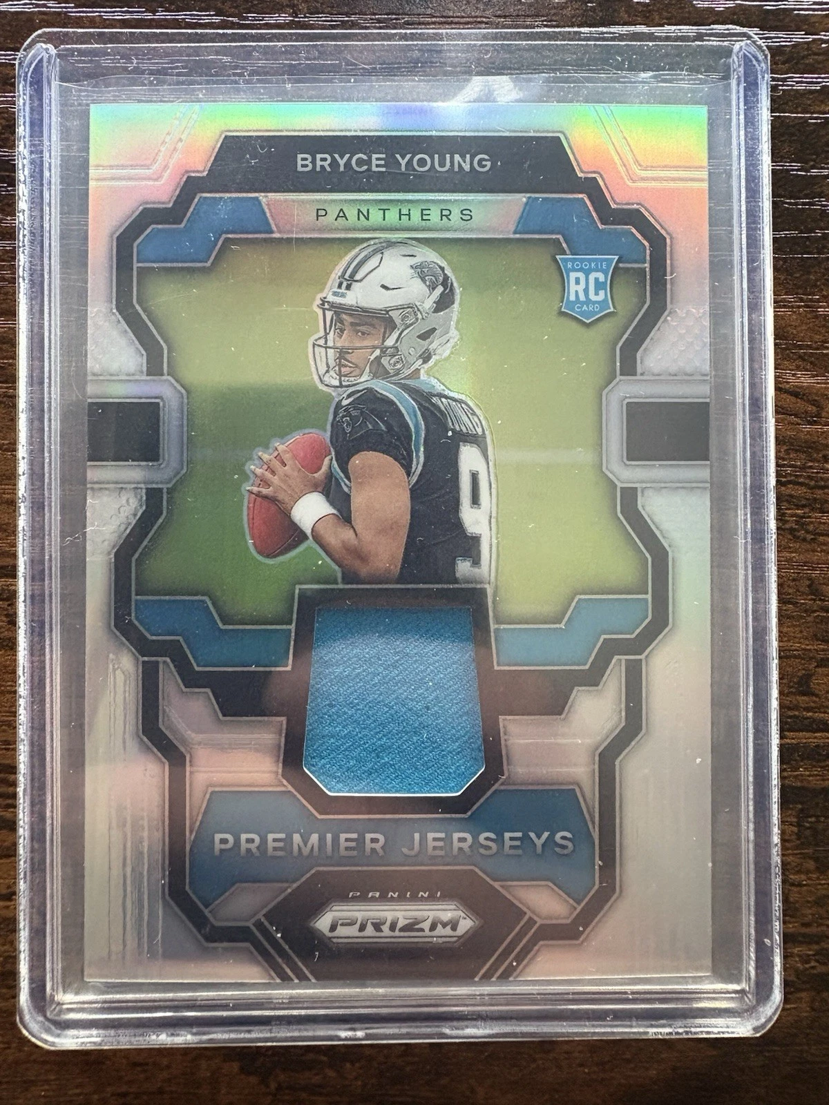 2023 Panini Prizm Silver - Premier Jerseys Bryce Young #PJ-BY (MEM, RC) Panthers