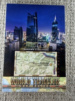 2021 Upper Deck Goodwin Champions World Traveler Map Relics Panama City Panama