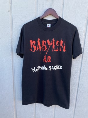 Vintage 90s Babylon A.D. Nothing Sacred Get Ya Bad Blood Pumpin Large Shirt