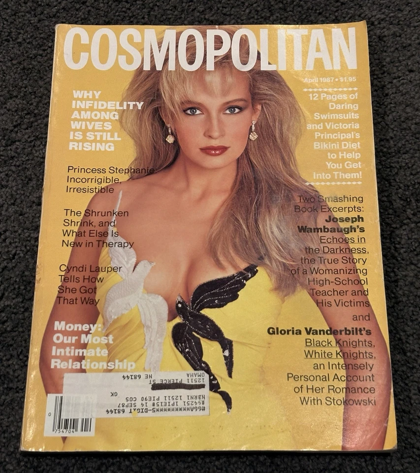 7 1980's Cosmopolitan Magazines: Madonna, Cindy Crawford, Kim Alexis, Porizkova - Image 3 of 4