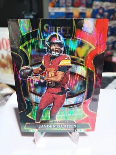 2025 Select #88 Concourse Jayden Daniels Red & Black Shock Prizm